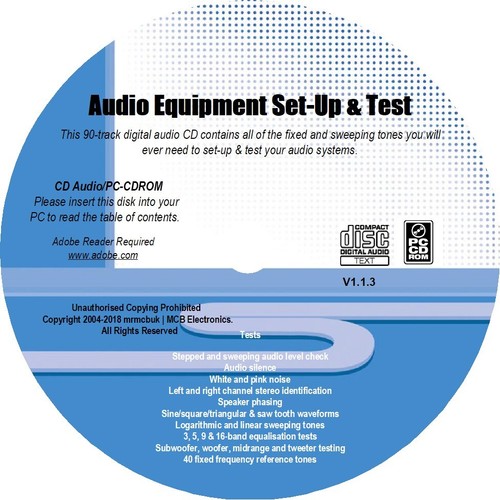 Audio equipment set test - audio, &
